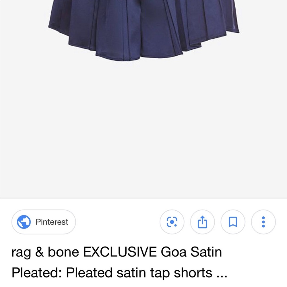 Rag & Bone “Goa” Satin Pleated Shorts - Picture 3 of 5